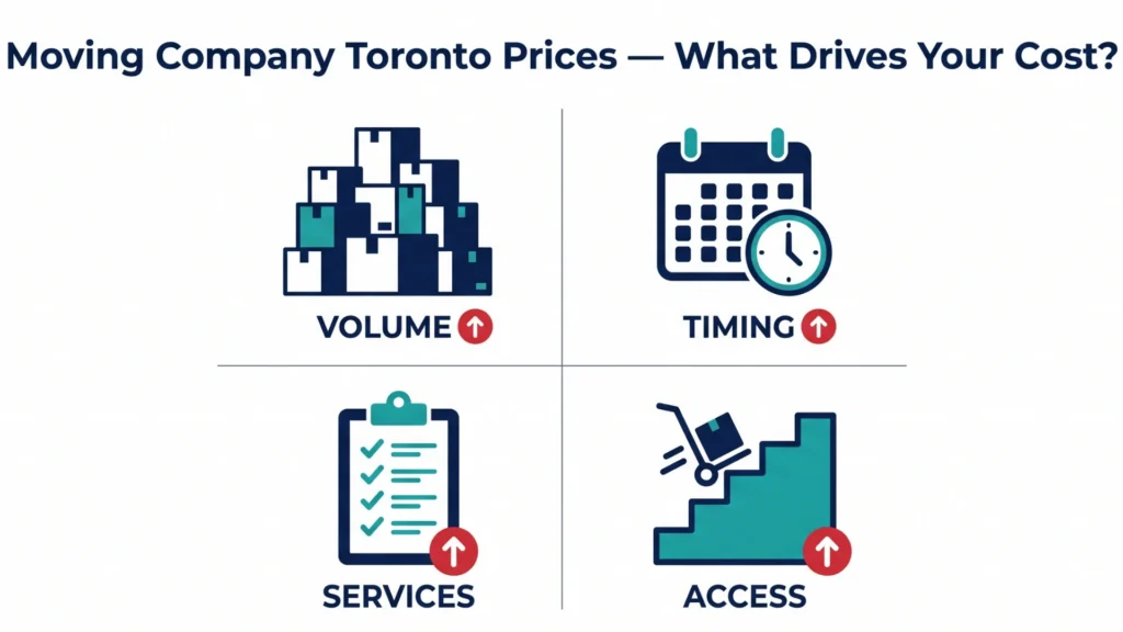 Moving Company Toronto Prices — family comparing digital moving estimates on a laptop