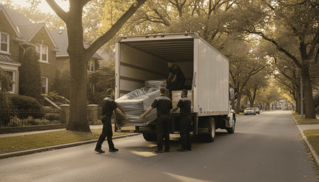 Same Day Movers Toronto — Professional moving crew loading furniture into a moving truck